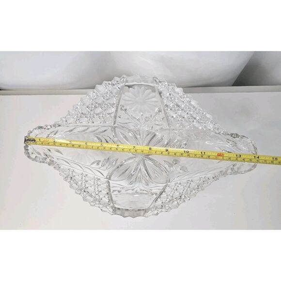 McKee Innovation EAPG Cut Crystal Fruit Bowl Floral Nearcut Pattern Antique - Picture 4 of 7